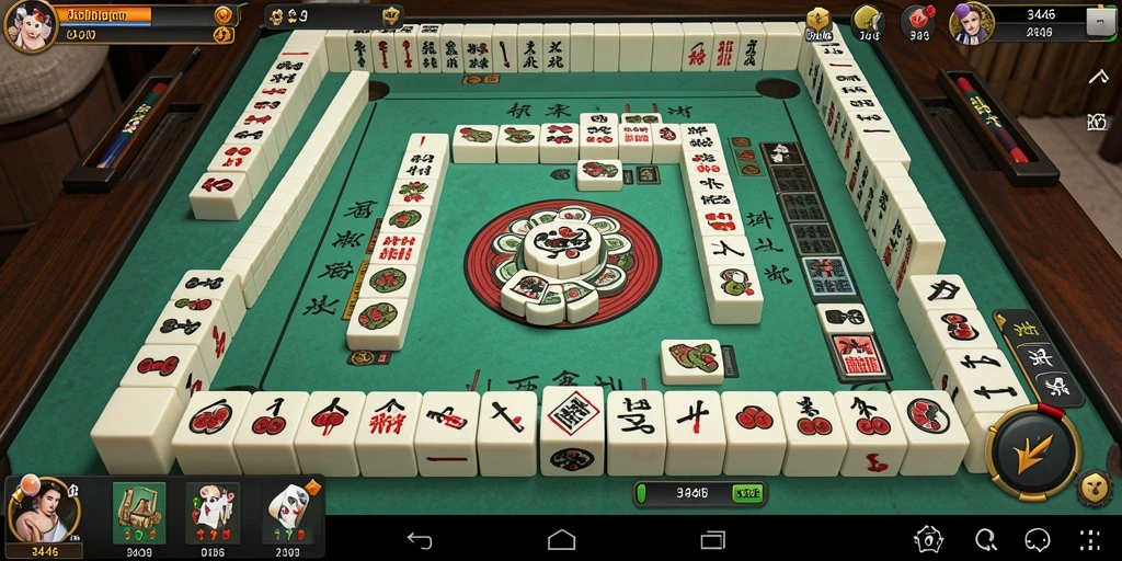 Screenshot gameplay 3446 dengan tampilan Mahjong yang menarik.