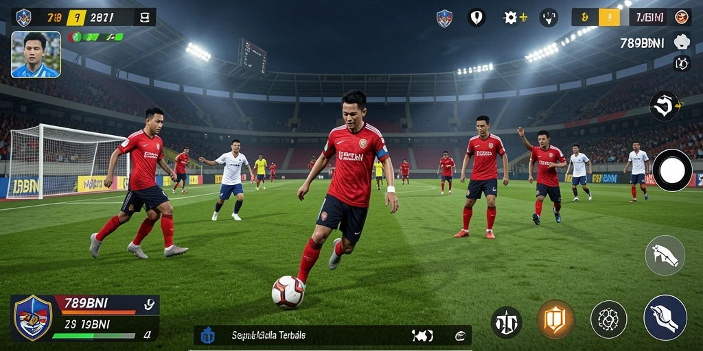 Tampilan menarik gameplay 789BNI dalam aksi sepak bola.