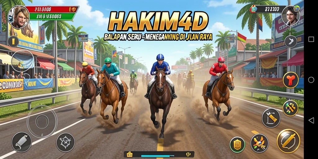 Tampilan penuh aksi dari balapan seru di HAKIM4D.