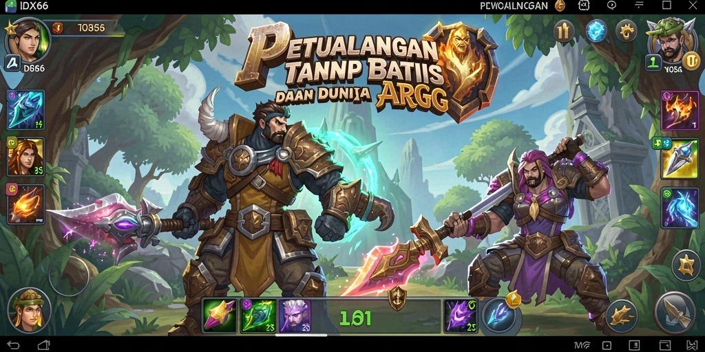 Tampilan dinamis gameplay ARPG di IDX66 yang seru.