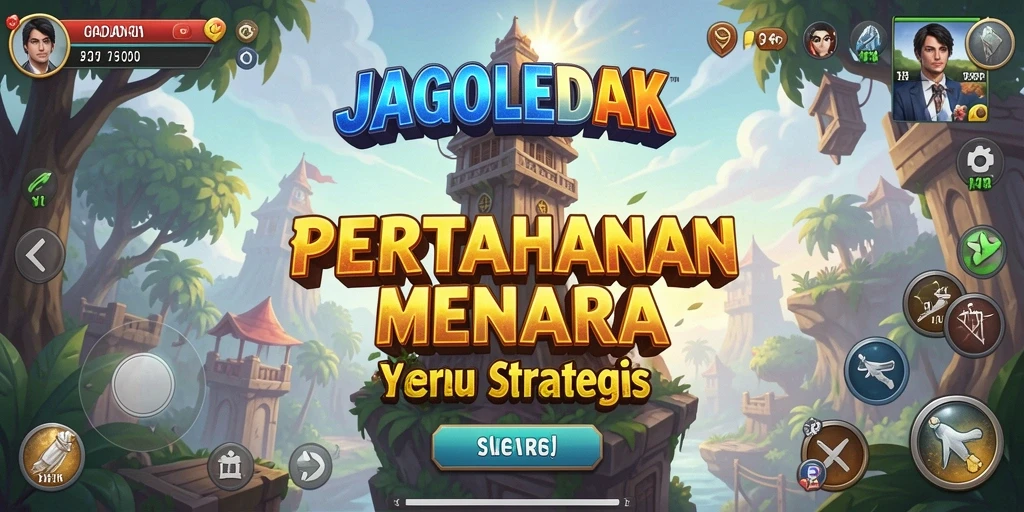 Tampilan seru gameplay JAGOLEDAK saat melawan gelombang musuh.