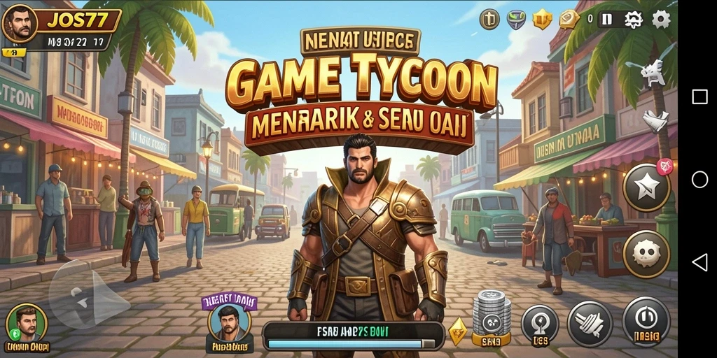 Gameplay JOS77 menunjukkan pengelolaan bisnis yang seru.