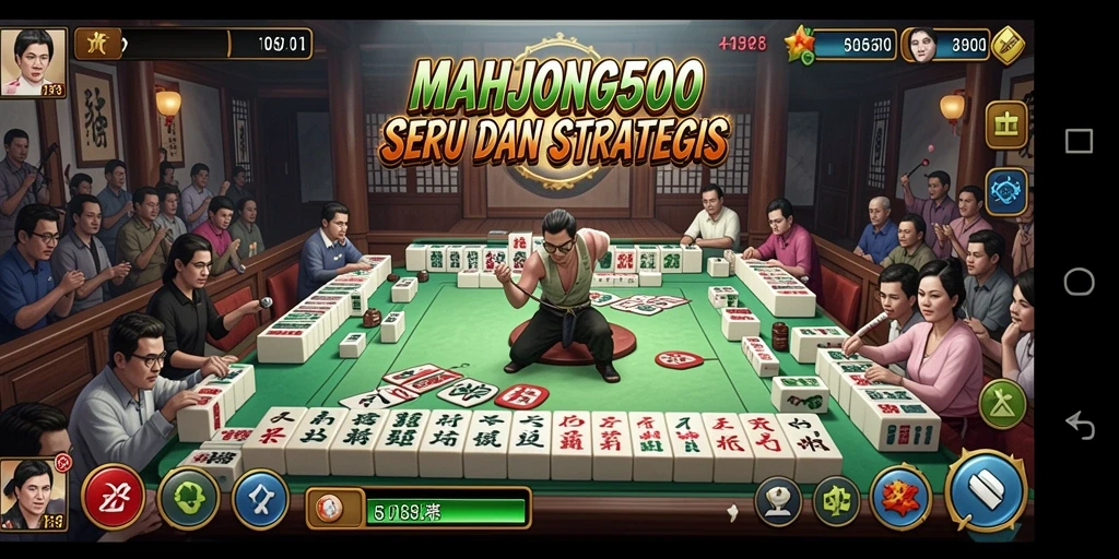Tampilan seru dalam pertarungan MAHJONG500 yang intens.