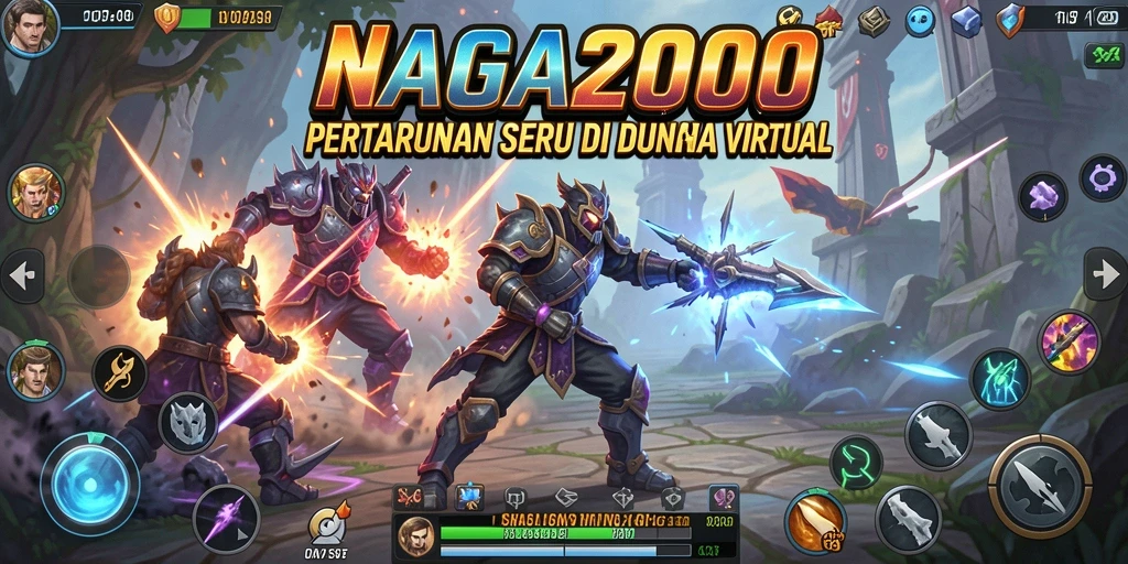 Gameplay NAGA2000 menampilkan pertarungan seru antara karakter yang unik.