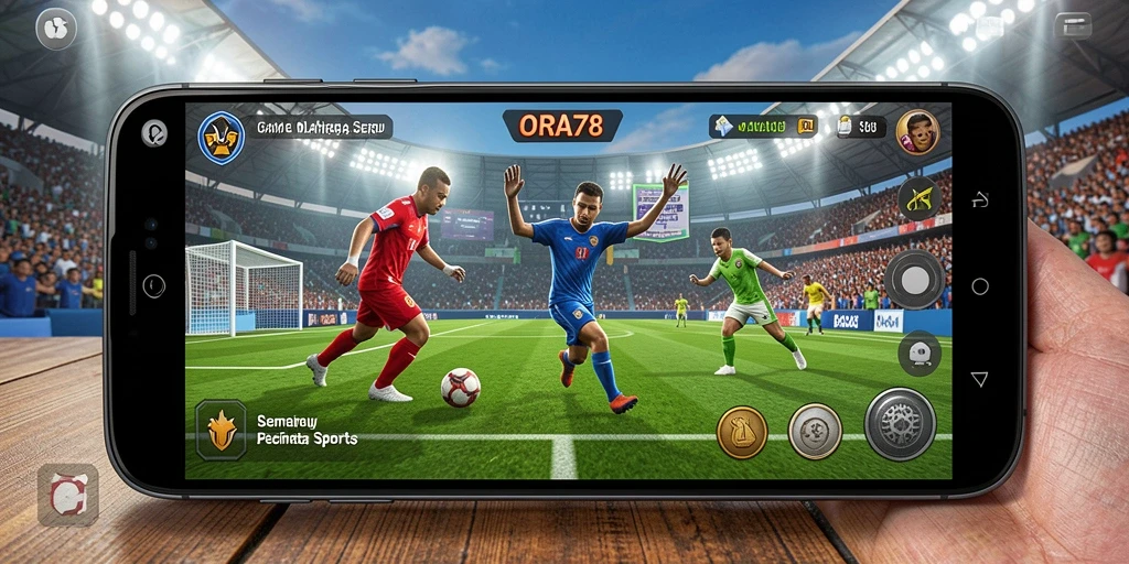 Tampilan gameplay seru di ORA78 dengan aksi olahraga yang menegangkan.