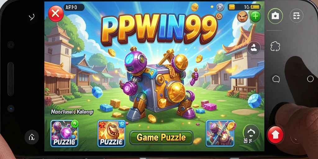 Screenshot utama PPWIN99 menampilkan gameplay Puzzle yang seru.