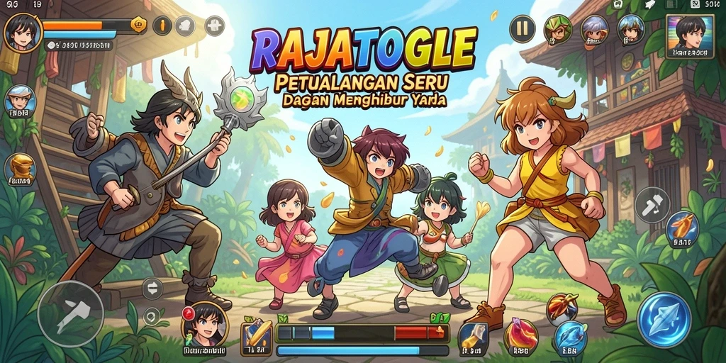 Tampilan gameplay seru dari RAJATOGEL yang penuh aksi dan petualangan.