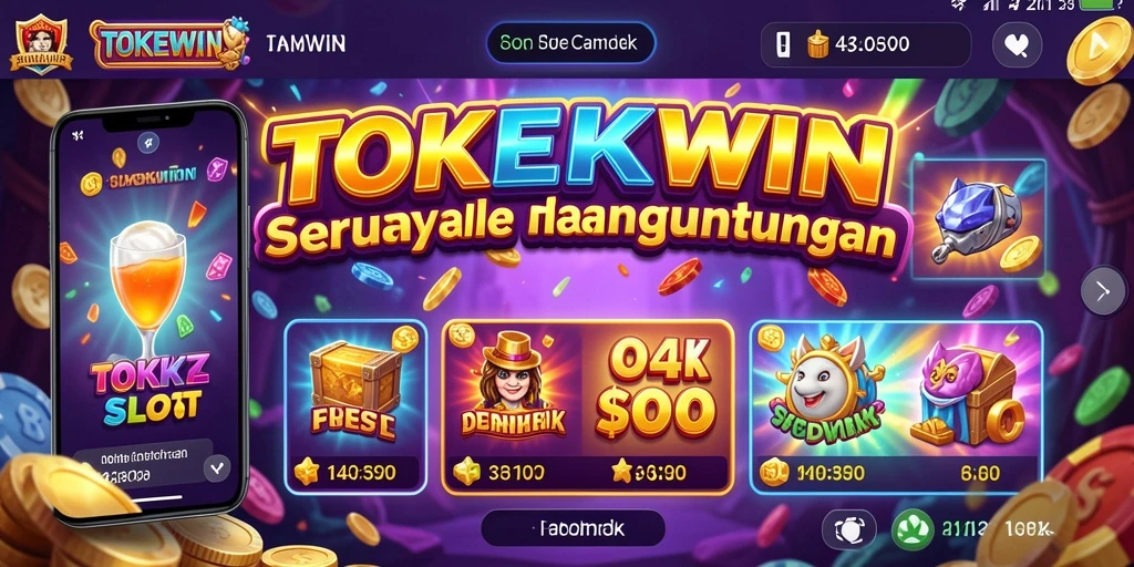 Gameplay TOKEKWIN yang mendebarkan dengan tema slot yang menarik.