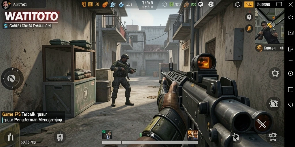 Tampilan gameplay WATITOTO yang intens dan menegangkan.
